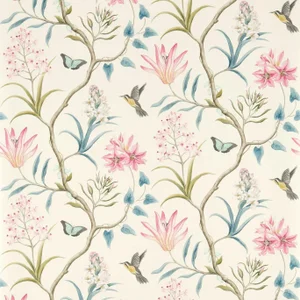 Sanderson Clementine Wallpaper in Dusky Pink - a Sample