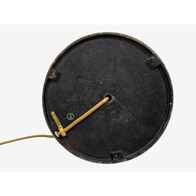 Boréns, Adjustable Floor Lamp, Blue Lacquered Metal, Brass, Fabric, Sweden, 1950s For Sale - Image 13 of 14