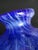 Blue 2000s Hand Blown Glass Perfume Bottle With Stopper For Sale - Image 8 of 11