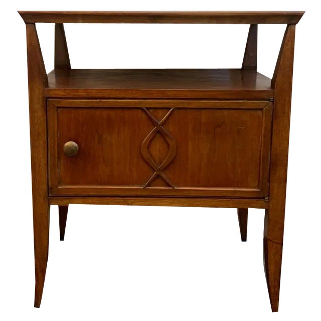 Vintage Art Deco Milanese Bedside Table by Gio Ponti, 1940s For Sale