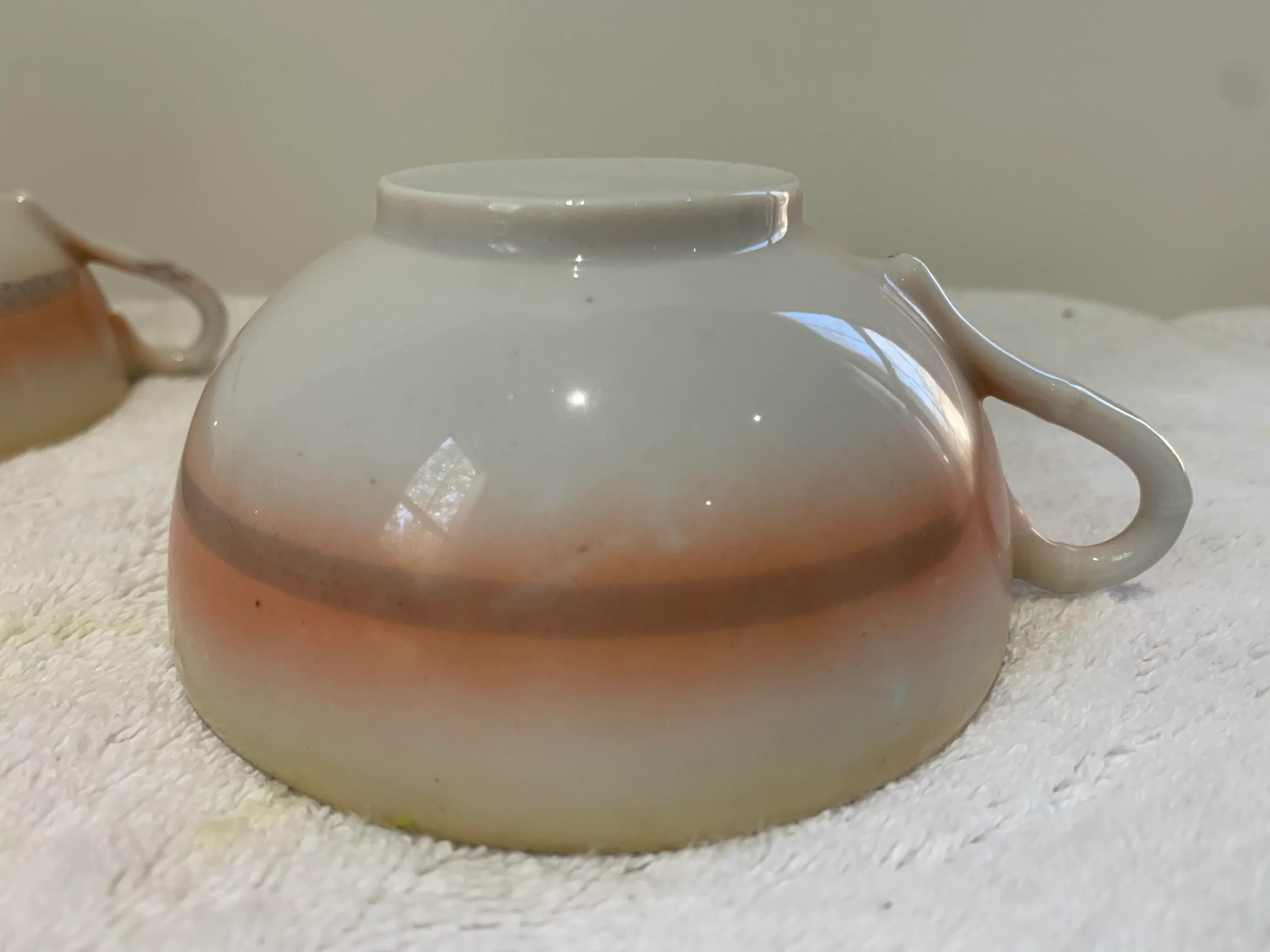 Vintage Japanese Chikaramachi Tea Cups & Saucers Village /Sunset