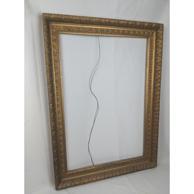 Early 20th Century Ornate Gilt Wood & Gesso Layered Picture Frame, C. 1900–1920 For Sale - Image 10 of 14