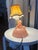 1940s Vintage Southern Belle Glass Lamp With Shade For Sale - Image 5 of 5