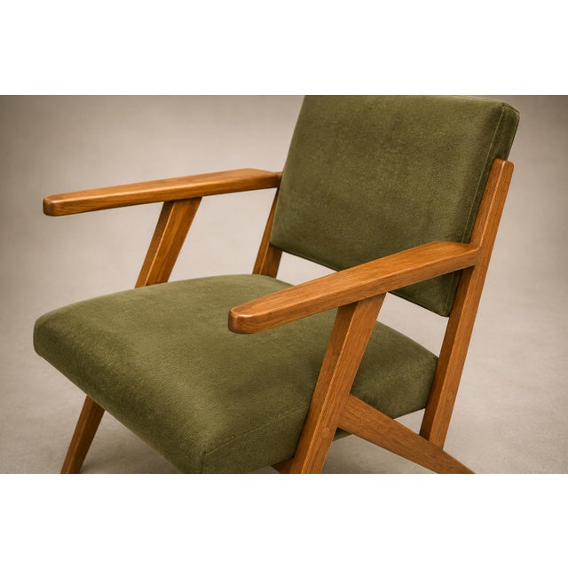 Brazilian Modern Armchair by José Zanine Caldas in Pau Marfim & Dedar Velvet, 1950s For Sale - Image 16 of 18