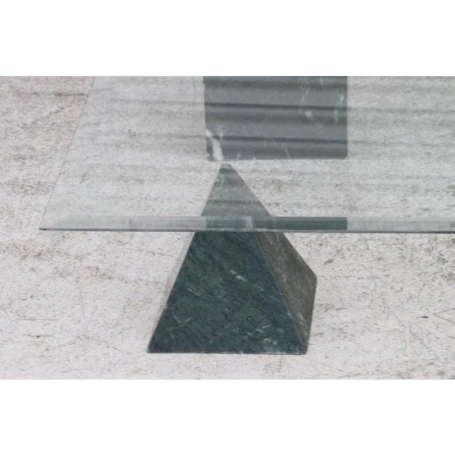 Late 20th Century Massimo Vignelli Meta Fora Marble and Glass Coffee Table For Sale - Image 11 of 12