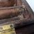 Antique Wood Box Dark Rustic Brown Diamond Design With Round Medallion For Sale - Image 17 of 18