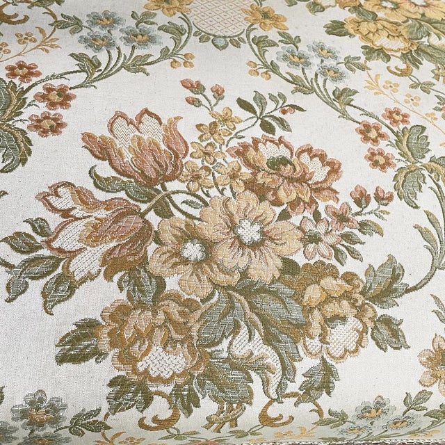 Italian 19th Century Style Sofa in Floral Fabric and Wood, 1930s For Sale - Image 14 of 18