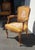 Pair of Vintage French Provincial Louis XVI Gold Tapestry Needlepoint Arm Chairs For Sale - Image 4 of 12