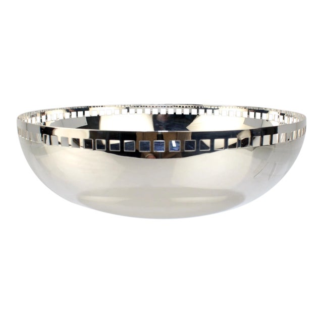 Postmodern Silver Plate Skyscraper Fruit Bowl by Richard Meier For Sale