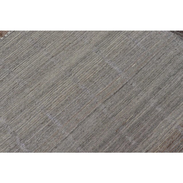 Dark Gray Earth-Toned Textural Elegance Modern Rug by Keivan Woven Arts 9'3 X 12'3 For Sale - Image 8 of 8