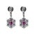 Contemporary 3.84ctt Oval Burmese Ruby & Diamond Drop Necklace 18-Karat White Gold, Pair For Sale - Image 3 of 4