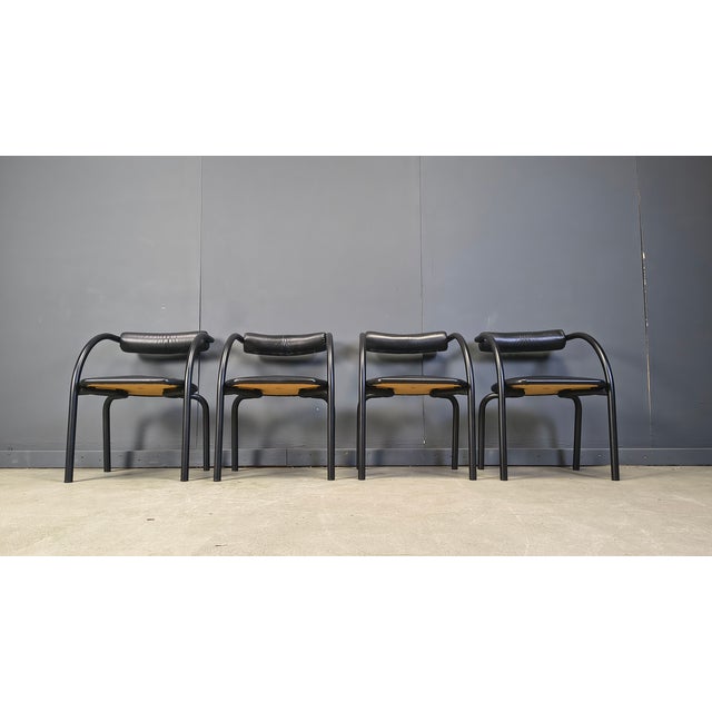 Postmodern Vintage Dining Chairs, 1980s, Set of 4 For Sale - Image 3 of 13