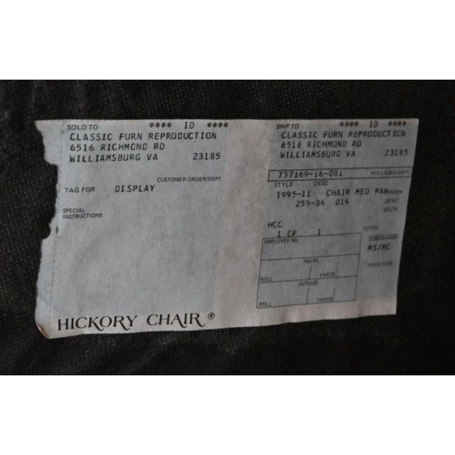 Hickory Chair Furniture Company Hickory Chair Mahogany Chippendale Arm Chair Flame Stitched Fabric Claw & Ball For Sale - Image 4 of 5