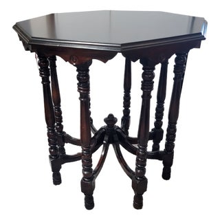 Late 19th Century Octagon Victorian Parlor Table For Sale