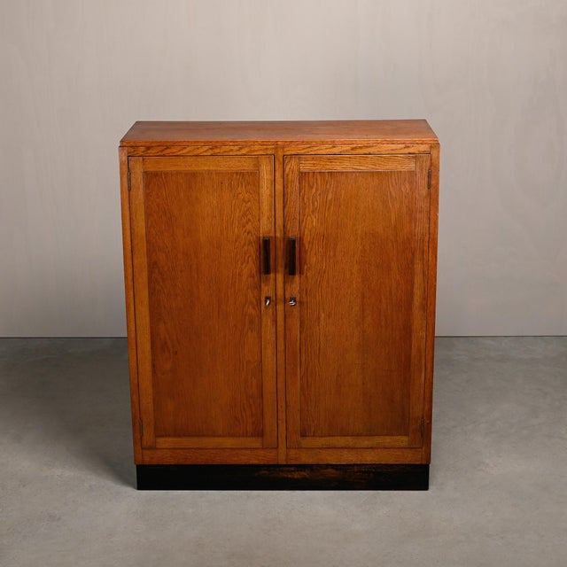 Amsterdam School Modernist Oak Archive Cabinet, 1930s For Sale - Image 9 of 18