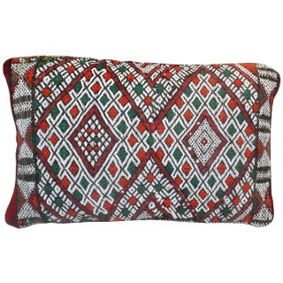 Mid 20th Century Intricate Diamonds Moroccan Pillow For Sale