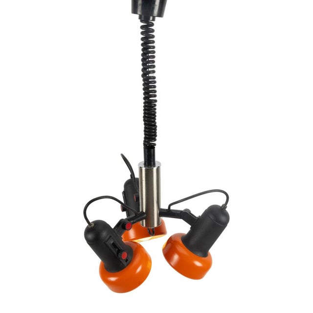 Orange 70s 3-Point adjustable Pendant Lamp 32 cm x 32cm x 25 cm Up to 250V (Europe/UK Standard).The wiring of this item...