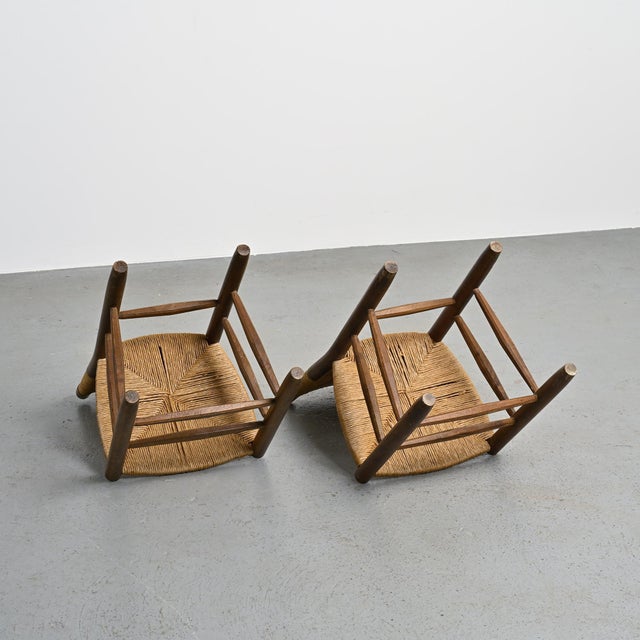 Bauche Chairs by Charlotte Perriand for Steph Simon, 1950, Set of 2 For Sale - Image 10 of 16