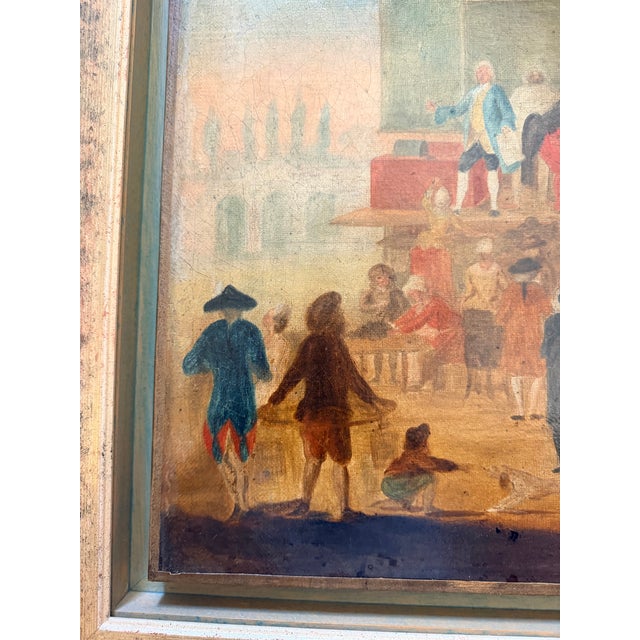 Impressionist The Actors, Oil Painting on Canvas, 19th Century, France For Sale - Image 3 of 12