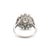 Early 20th Century Antique Art Deco Platinum CTW Old Cut Diamond & Emerald Dinner Cocktail Ring, Size 8 For Sale - Image 5 of 9