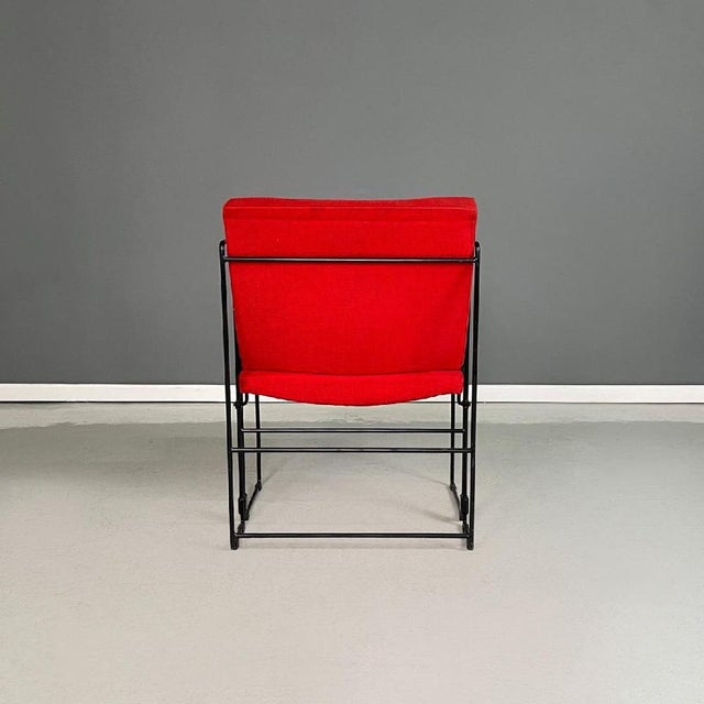 1980s Italian Modern Foldable Red Armchairs by Jolly Cappai Mainardis for Alfeo, 1980s For Sale - Image 5 of 18