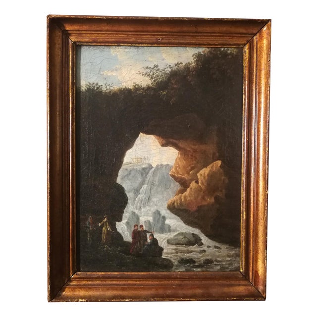 Scene Near the Tivoli Waterfalls, Late 17th Century, Oil on Canvas For Sale