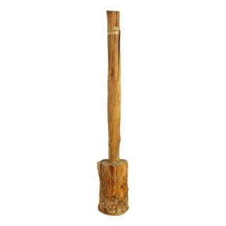Primitive Bushcraft Stomper Masher Mallet Single Piece of Wood For Sale