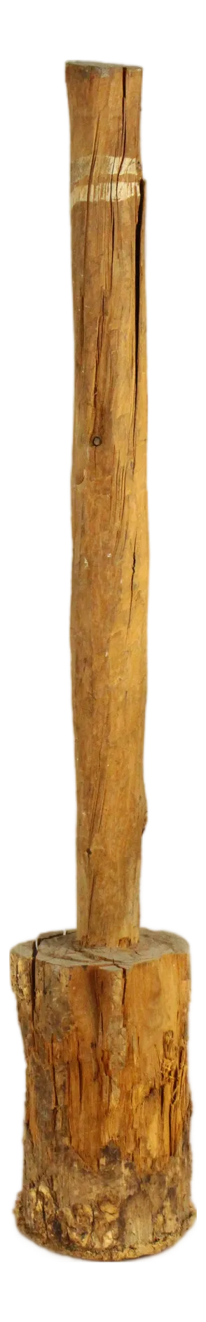 Primitive Bushcraft Stomper Masher Mallet Single Piece of Wood