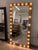 Restoration Hardware Illuminated Leaner Mirror in Aged Brass For Sale - Image 10 of 12