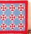 1930s red, white and blue doll quilt in mint condition and wonderful geometries.
