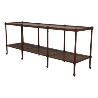 Baker 8 Leg George III Walnut Console Table For Sale