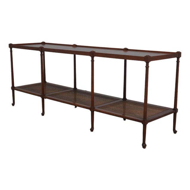 Baker 8 Leg George III Walnut Console Table For Sale