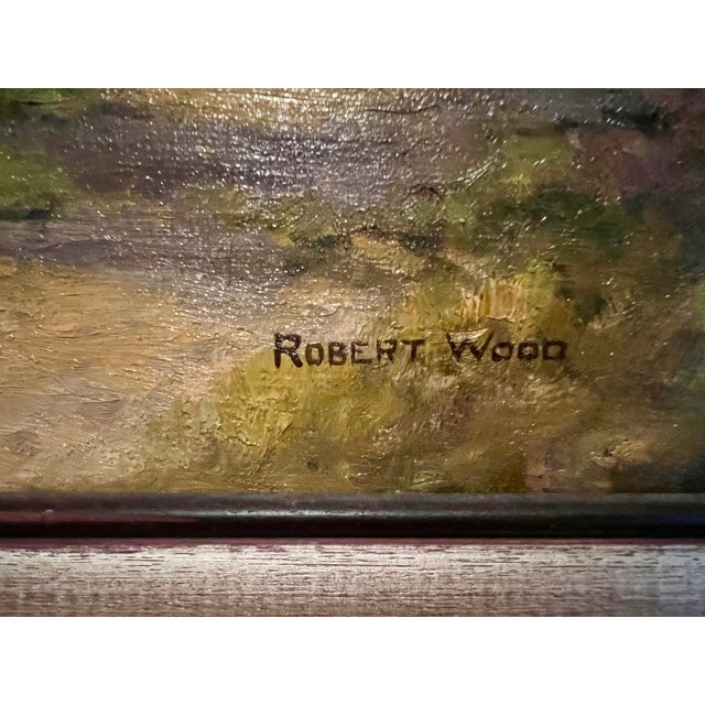 Autumn Landscape Oil on Canvas by Robert Wood For Sale - Image 4 of 11