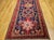 Textile Vintage Persian Hamadan Gallery Rug, Hand-Knotted Wool, Geometric Bird Motifs Design, Navy & Red, 5’ X 11’ For Sale - Image 7 of 14