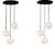Meteorite Pendant Lamps by United Alabaster, Set of 6 For Sale