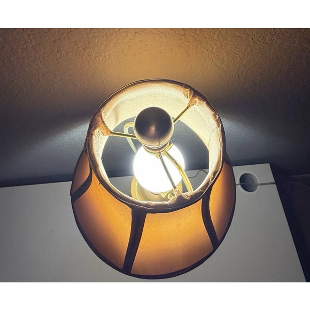 Mid-Century Modern Vintage Mid-Century Modern Ralph Lauren Brushed Gold Stacked Ball Desk Lamp. For Sale - Image 3 of 6