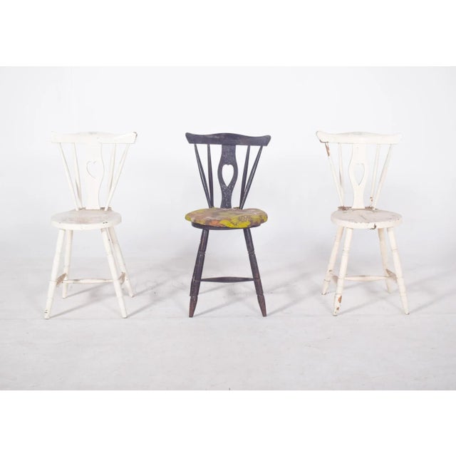 Portuguese Three Chairs with Codtail Backs, 1950s, Set of 3 For Sale - Image 10 of 10