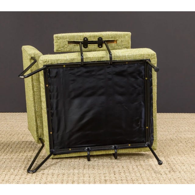 Dan Johnson Pacific Iron Attributed Armchair, Mid Century Modern Lounge Chair, Sculptural Iron Frame Chair, Circa 1950s For Sale - Image 17 of 17