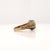 Antique Edwardian Feather Engraved 14 Karat Gold & Old European Cut Diamond Ring Size 6.5 For Sale - Image 10 of 12