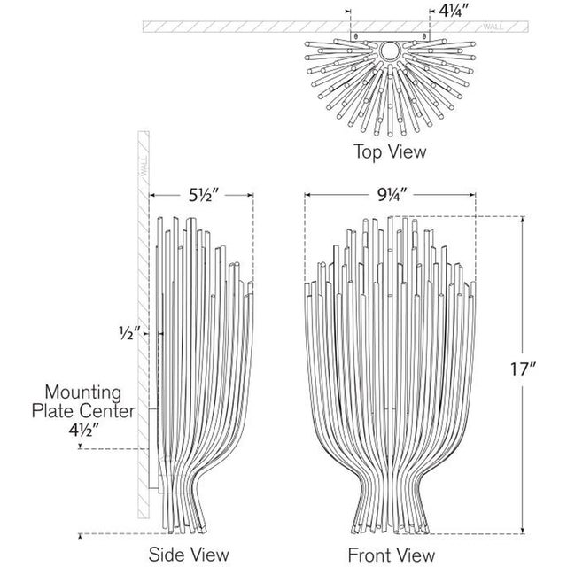 Metal Chapman & Myers for Visual Comfort Signature Astra 17" Sculpted Sconce in Waxed Plaster For Sale - Image 7 of 9