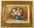 Wood Vintage Mid Century Signed Floral OIl Painting Solid Wood Green & Gold Frame For Sale - Image 7 of 12