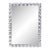 La Bailadora Bright Silver Ruffled Metal Vanity Mirror For Sale
