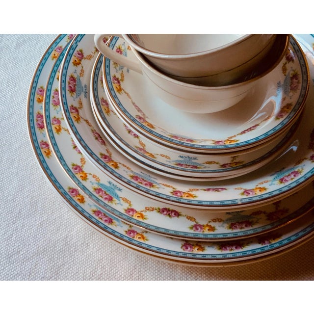 Grindley 1930s Grindley "The Royston" Dinner Service for Two - Vermont Estate Collection For Sale - Image 4 of 17