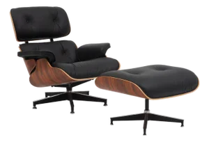 Eames Lounge Chair and Ottoman in Rosewood and Black Leather by Charles & Ray Eames for Herman Miller