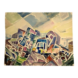 Leighton R. Cram (1895-1981) Watercolor on Paper For Sale