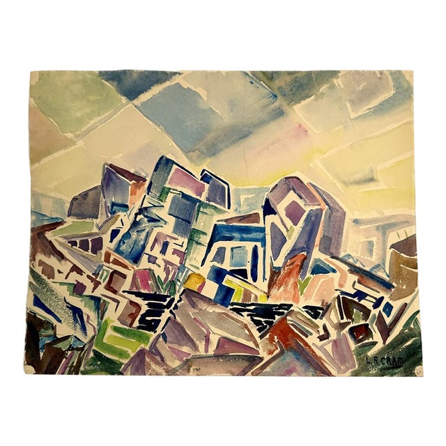 Leighton R. Cram (1895-1981) Watercolor on Paper For Sale