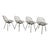 Set of Four Mid Century Modern Eames DKX Black Powder-Coated Wire Chairs, 1954 For Sale - Image 9 of 18