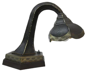 Art Nouveau Arts & Crafts Handmade Patinized Piano Light