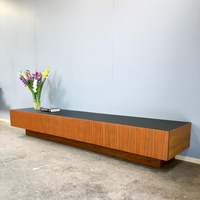 Minimalist Lowboard in Teak and Black Formica Top, 1960s For Sale - Image 6 of 14