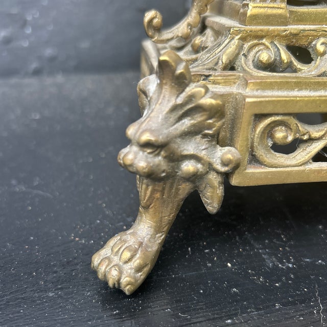 Baroque 19th Century French Baroque Style Cast Brass 5-Light Candelabras - A Pair For Sale - Image 3 of 12